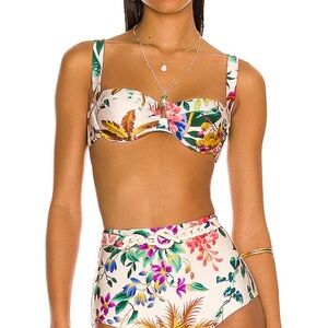 ZIMMERMANN Tropicana Multicolor Floral Bikini Set Size 0